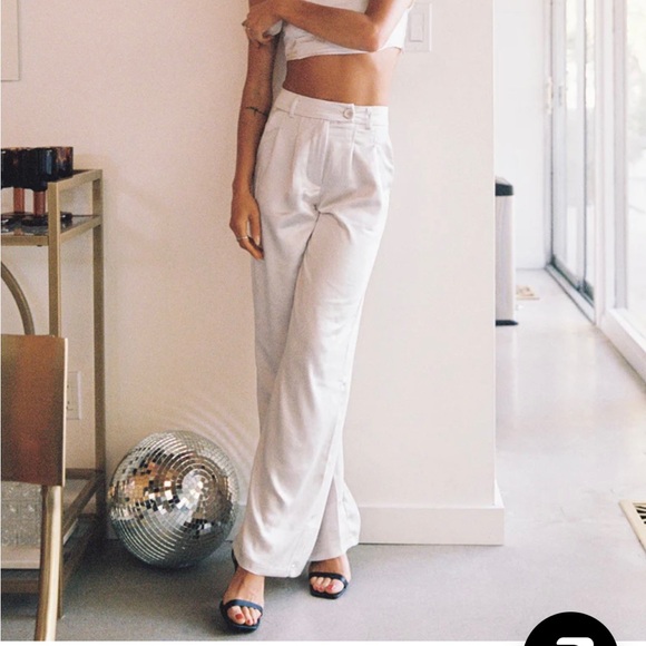 Princess Polly Huxley Satin Pants - Picture 4 of 5